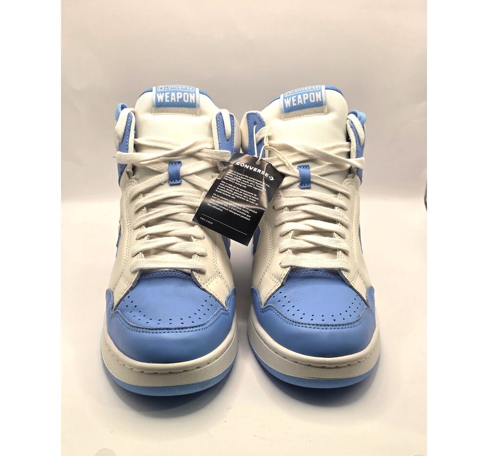 Converse Weapon Mid A10597C Men’s 11.5 Blue White Leather Sneakers New No Box